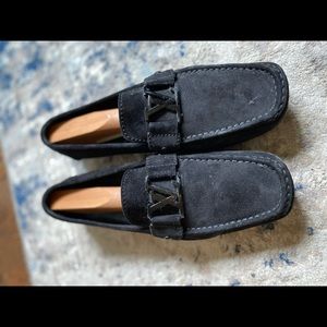 Men’s Suede Louis Vuitton Black Loafers
